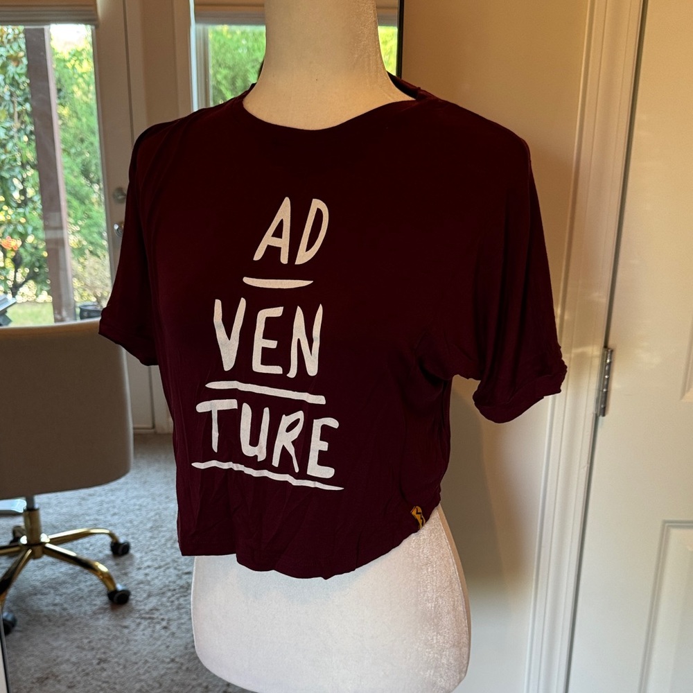 Adventure Burgundy Short Sleeve Tee